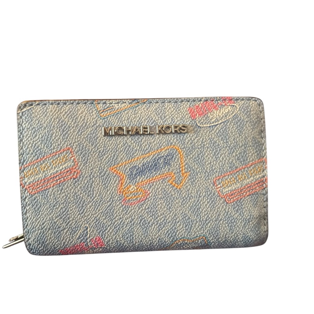 Michael Kors limited edition diner jet set signature logo bifold wallet NWT